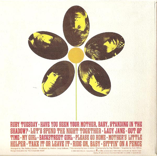 Back Cover, Rolling Stones (The) - Flowers